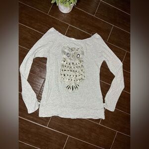 Timing heathered grey with metallic owl sz medium